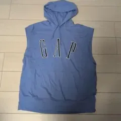 GAP ノースリーブパーカー ライトブルー L