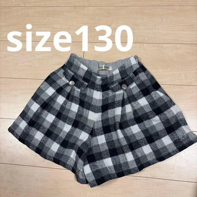 キッズ チェック柄ショートパンツ size130