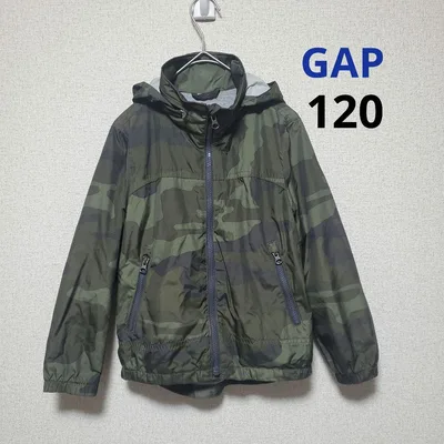 GAP KIDS キッズ 迷彩柄 ジップパーカー 120 カモフラ ジャケット