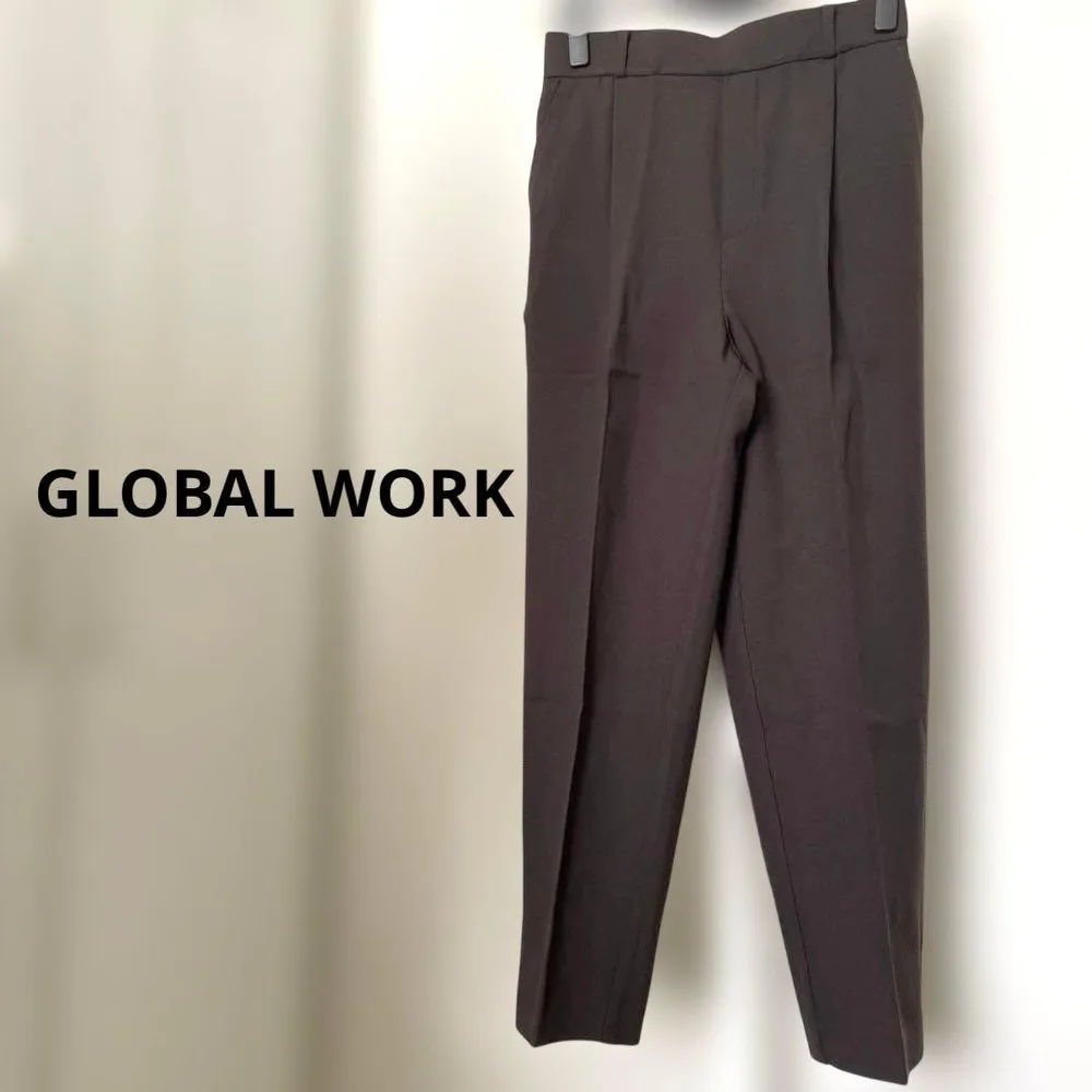GLOBAL WORK グローバルワーク テーパードパンツ ブラウン L