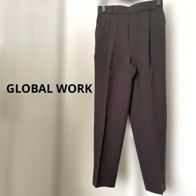 GLOBAL WORK グローバルワーク テーパードパンツ ブラウン L
