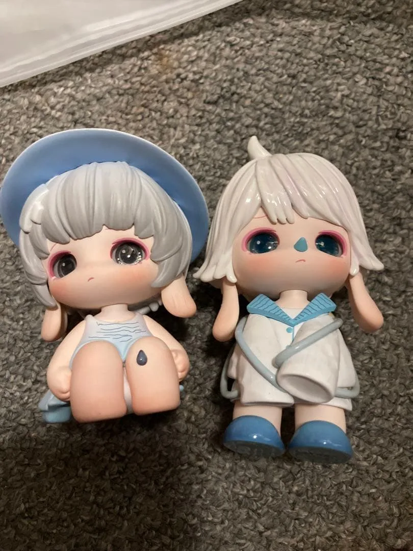 フィギュア 2体セット ブルー&ホワイト 1点髪飾りなし