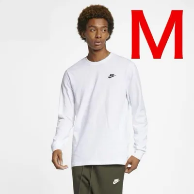 新品 ナイキ クラブ 長袖 Tシャツ ホワイト Mサイズ 送料無料