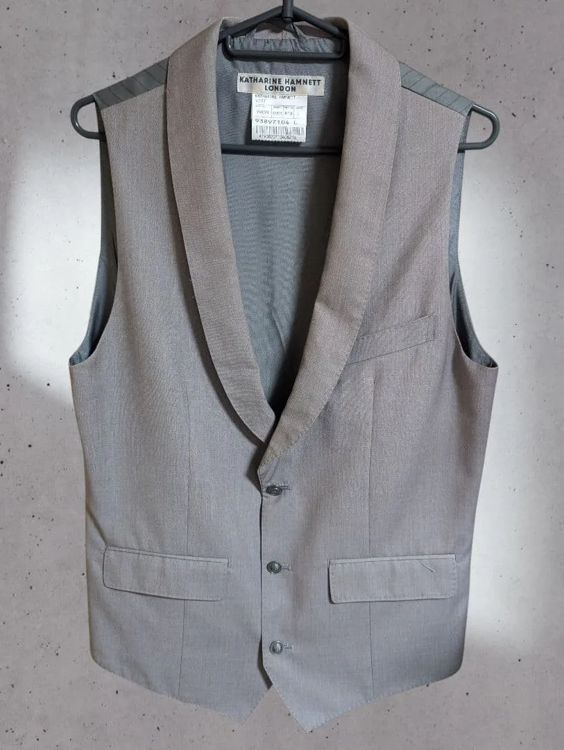 KATHARINE HAMNETT LONDON ベスト グレー L