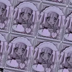 トレカケース 紫 トレカデコ ハンドメイド kiiikiii レジンデコ