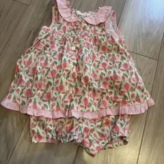 ベビー服 花柄 セットアップ チュニック ブルマ