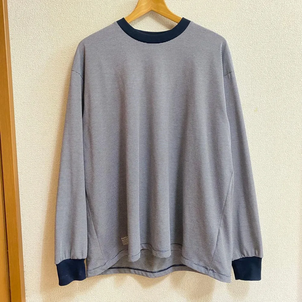FreshService MICRO BORDER L/S TEE M ネイビー