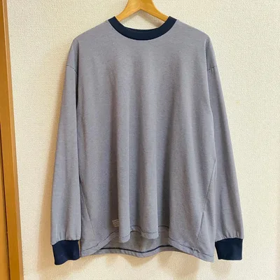 FreshService MICRO BORDER L/S TEE M ネイビー