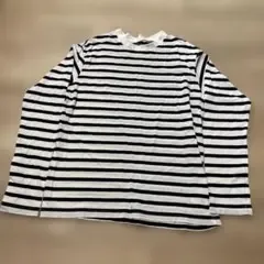 長袖 160 ボーダー ホワイト カットソー Tシャツ トップス