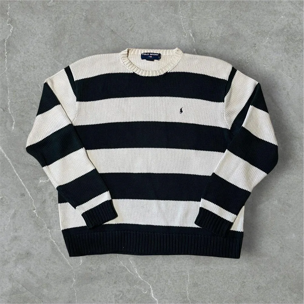 【激レア】90s POLO SPORT ラルフローレン ボーダー コットンニット
