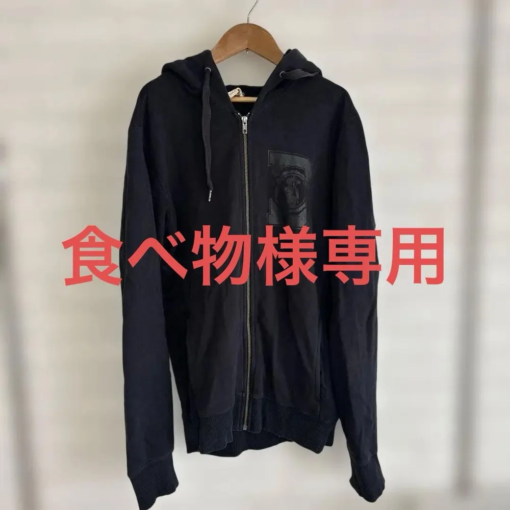 DIESEL ジップアップパーカー ブラック