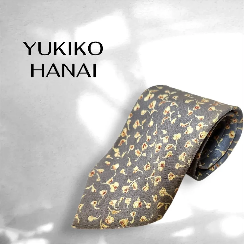【訳あり】ハナイユキコ YUKIKO HANAI ネクタイ 花柄 シルク