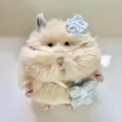 はむにぎり用 かぎ編み 花 髪飾り ポシェット セット ハンドメイド 水色