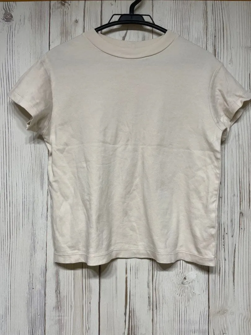 GU コットンスムースクルーネックTシャツ Sサイズ ベージュ