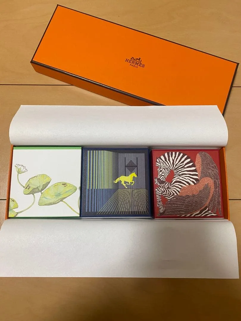 ▼未使用品 HERMES パフュームドソープ 3個セット 箱付き