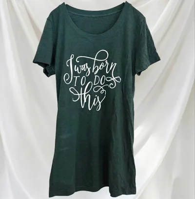 Tシャツ クルーネック 半袖 ロゴ S 深緑 綿 デイリー