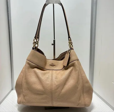 COACH ショルダーバッグ ベージュ レザー