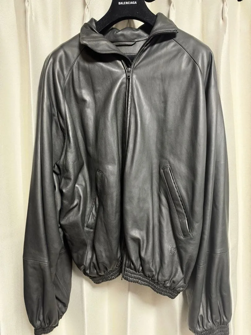 BALENCIAGA Leather Tracksuit Jacket