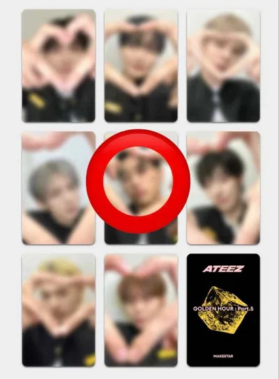 ATEEZ MAKESTAR サン ヨントン ラキドロ GH5 ハートフレーム