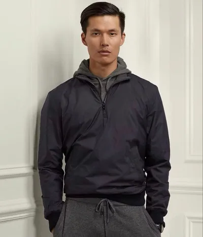 美品 ラルフローレン パープルレーベル リバーシブル ハーフジップ XS