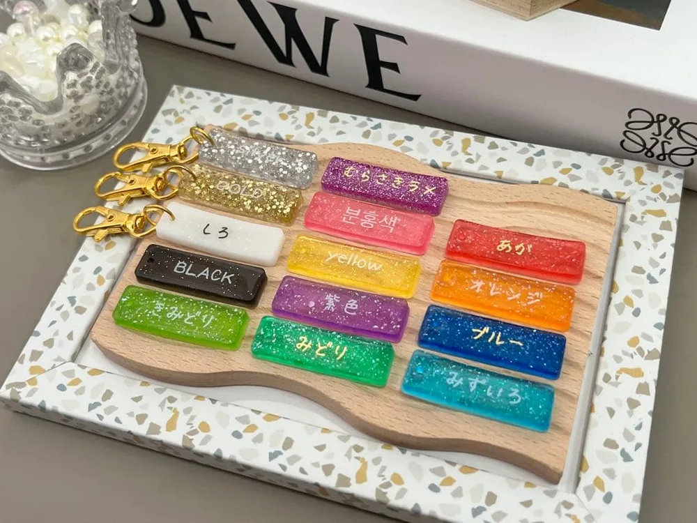 名前入り 名入れ キーホルダー ネームプレート ハンドメイド 韓国 推し