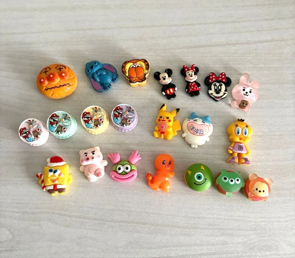 新品✨ キャラクター デコパーツ ミニチュア ミニー ポケモン 他