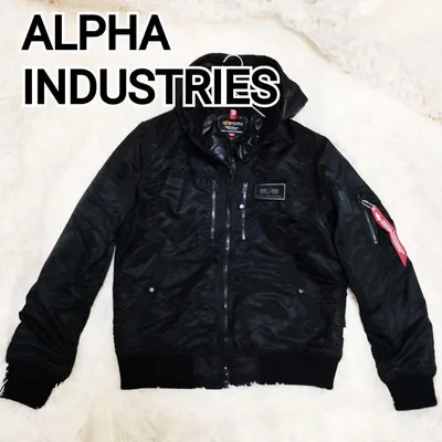 【極美品】アルファ インダストリーズ 2way フーデッド 短丈 黒 Y2K