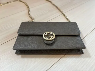 GUCCI インターロッキングG チェーンショルダーバッグ