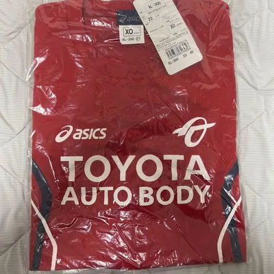 asics TOYOTA AUTO BODY Tシャツ レッド XO