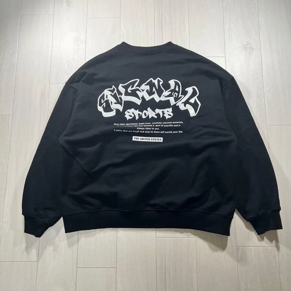 SIGNAL SPORTS スウェット M 黒 グラフィティ バックプリント