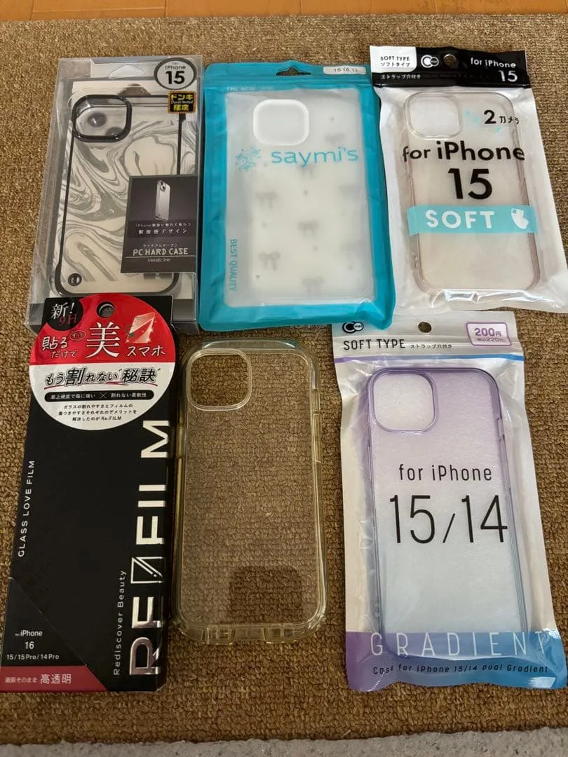 iPhone 15/14用ケース・フィルム まとめ売り※バラ売り可