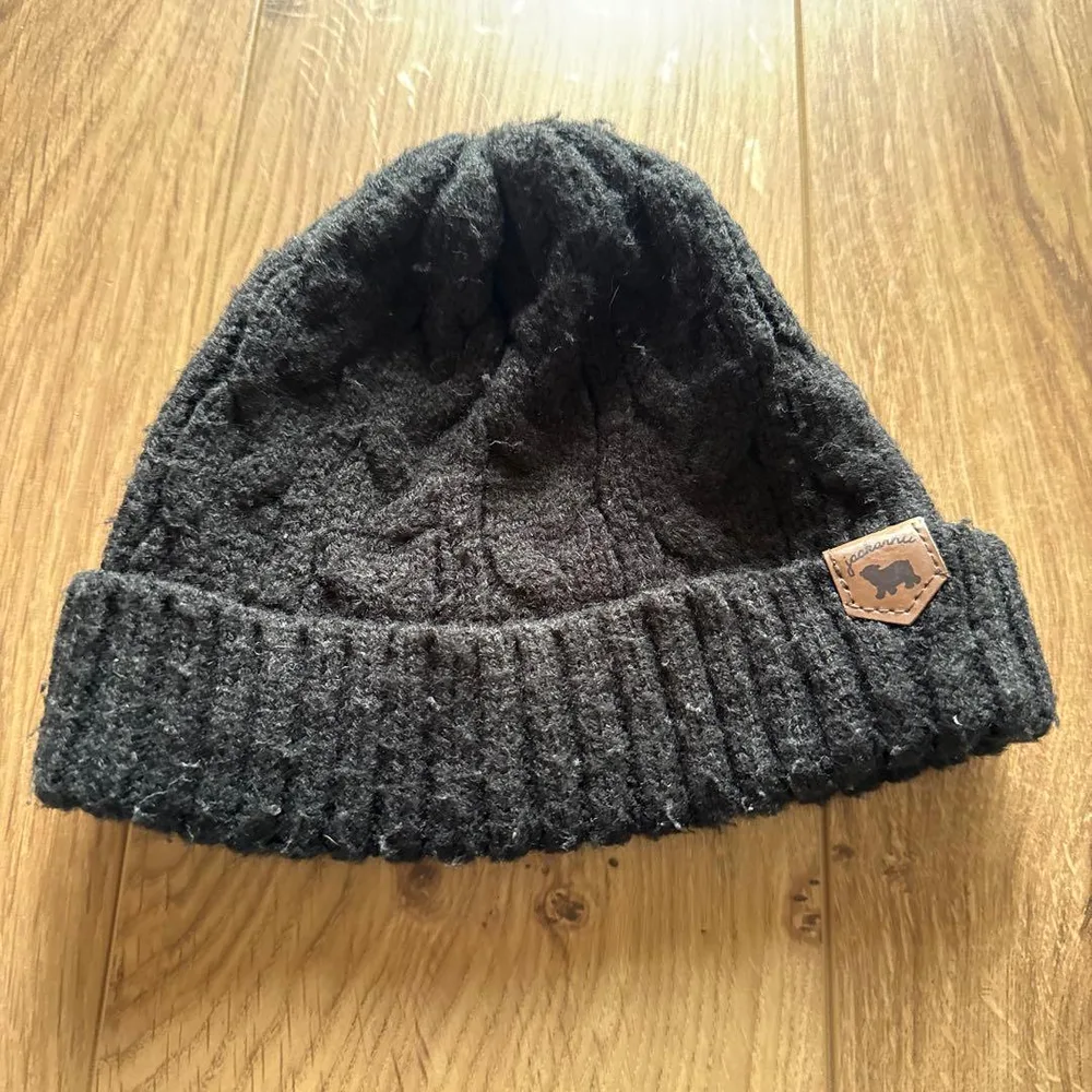jackarhi キッズ ニット帽 ブラック 48-50cm