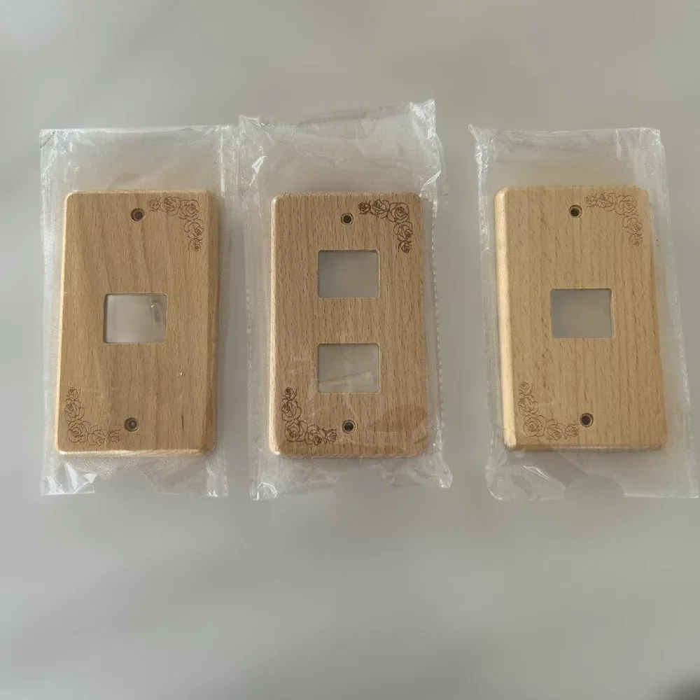木製 スイッチカバー 3枚セット