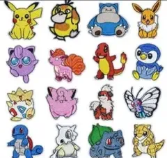*匿名発送発送*ポケモン 刺繍アイロンワッペン 16枚セット③