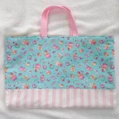 お昼寝布団かばん ハンドメイド 女の子 スイーツ キルティング