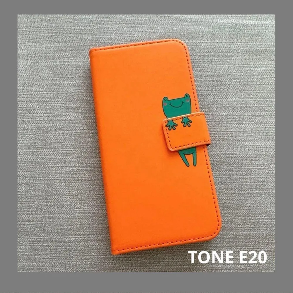 カエルイラスト付き TONE E20 カバー スマホカバー アンドロイドケース