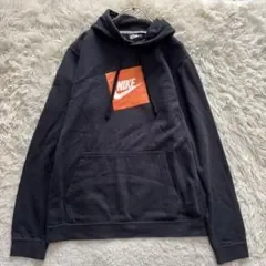 NIKE パーカープルオーバー ブラック M イラスト ロゴ カジュアル