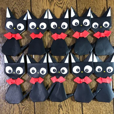 黒猫 折り紙ハンドメイド ハロウィン