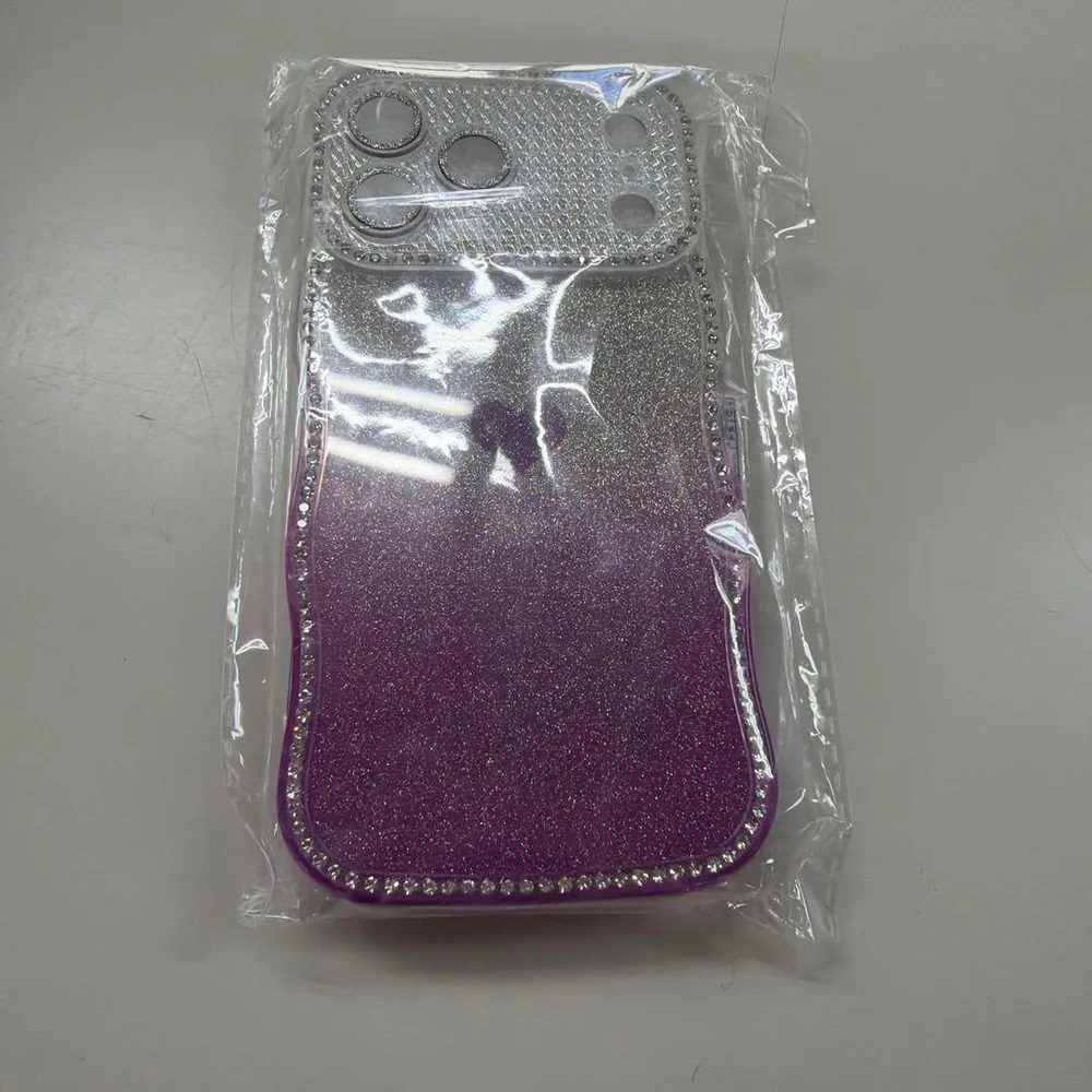 iPhone用ケース グラデーション ラインストーン装飾