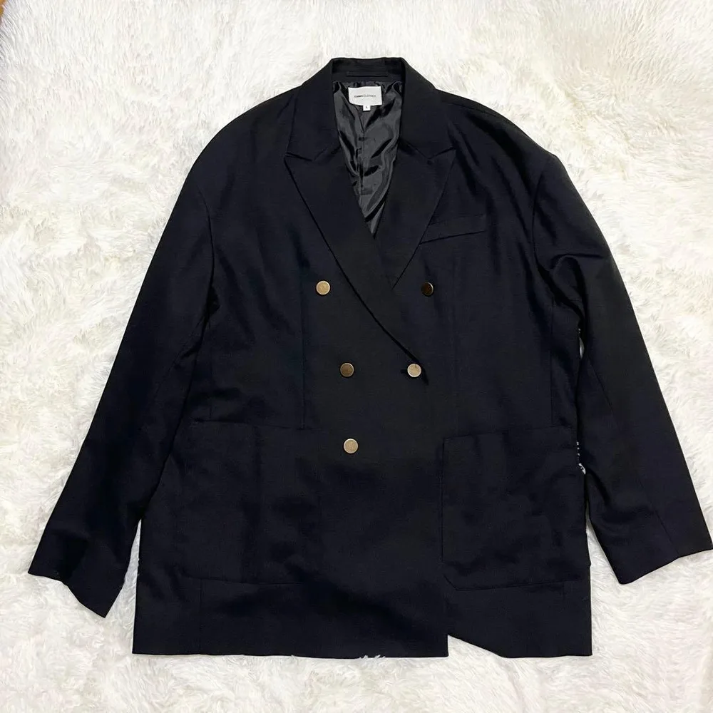 EMMA CLOTHES テーラードジャケット 金ボタン ブラック L