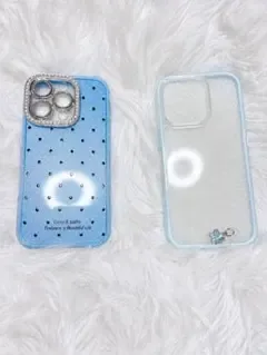 iPhone16pro ケース 2個セット ブルー