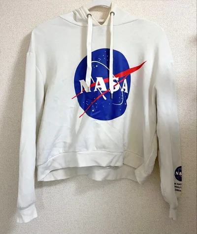 NASA プリント パーカー ホワイト