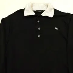 美品 山陽商会製 BURBERRY BLACK LABEL ニット ポロシャツ