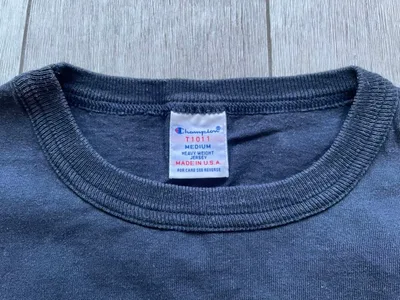 Champion T1011 ヘビーウェイト Tシャツ ネイビー M USA