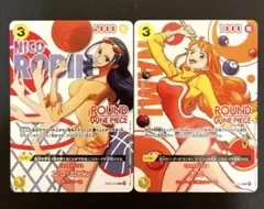 ワンピースカードゲーム ラウンドワン限定 プロモ 2枚セット ナミ ロビン