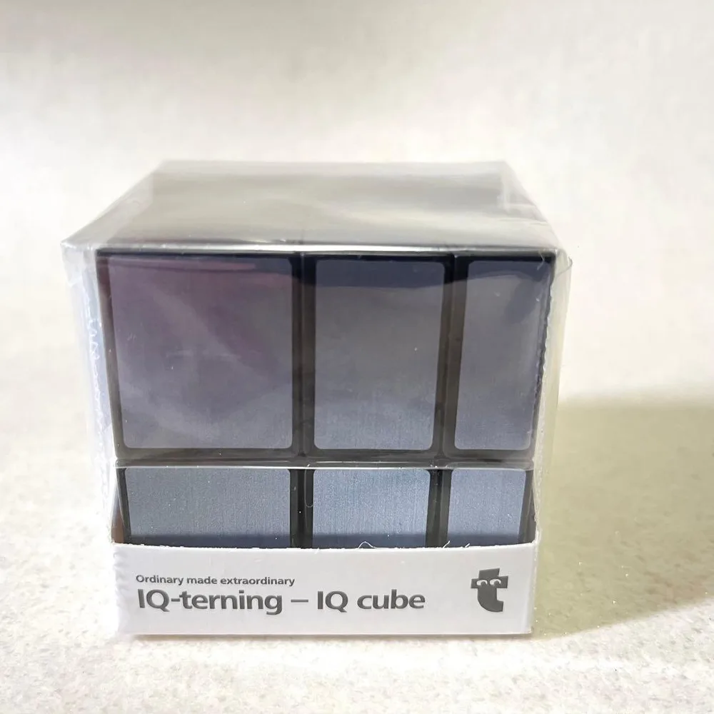 美品 ブルー IQ キューブ 立体パズル 知育玩具 6cm