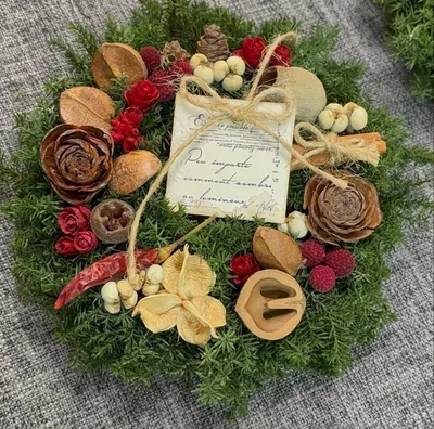 ころん。と小さなクリスマスリース(*^^*) 木の実リース プリザーブド