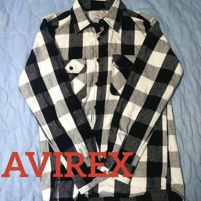 AVIREX ネルシャツ チェック柄 長袖 L