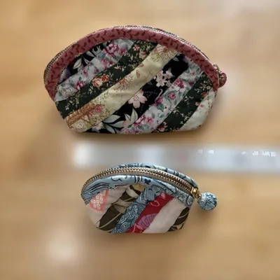 ハンドメイド パッチワーク ポーチ 2個セット