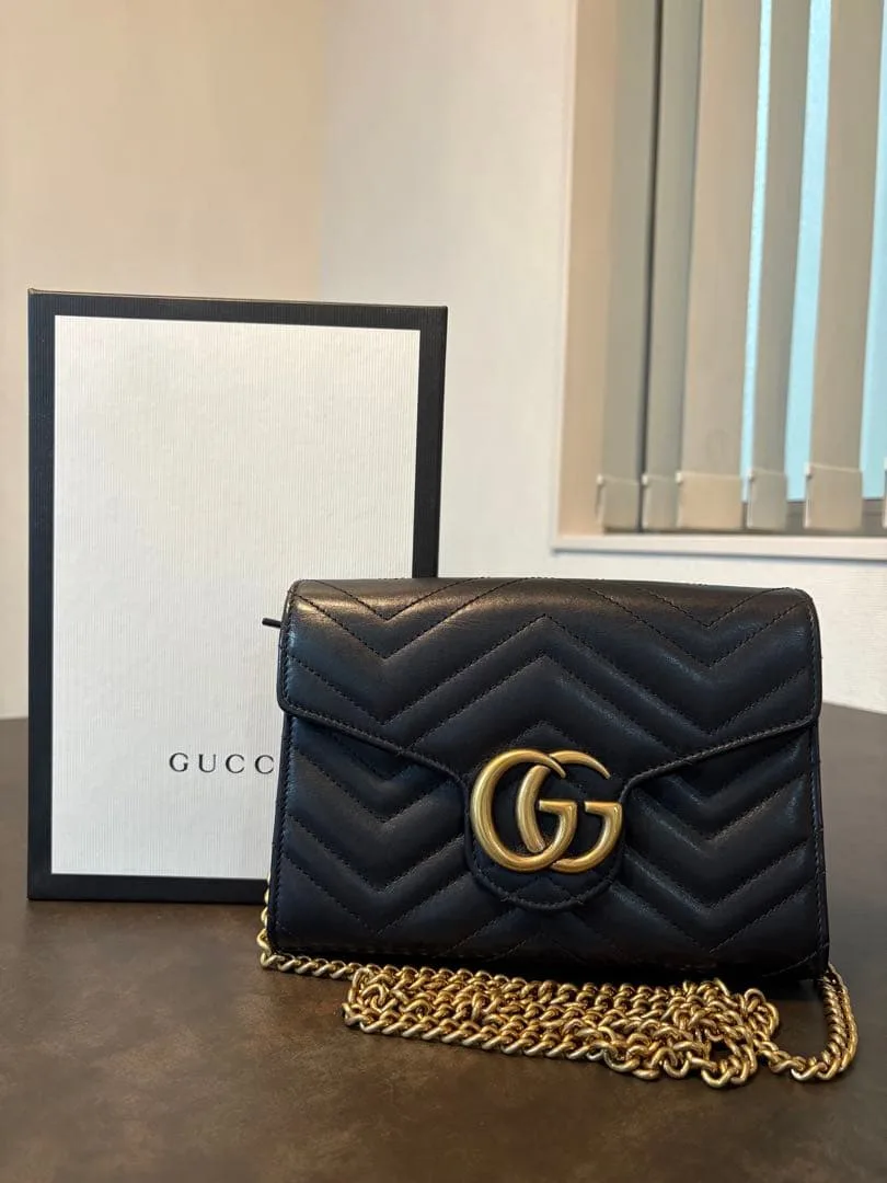 【美品】GUCCI ショルダーバッグ グッチ バッグ ブラック